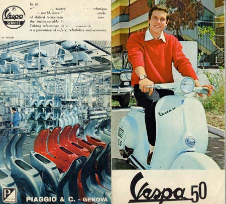 Vespa 50 brochure outside