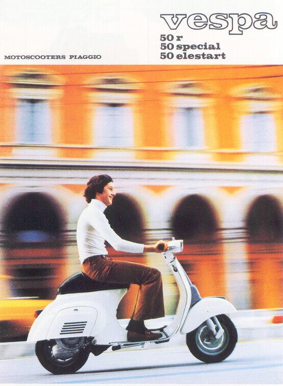 Vespa 50r 50 Special and 50 Elestart brochure cover