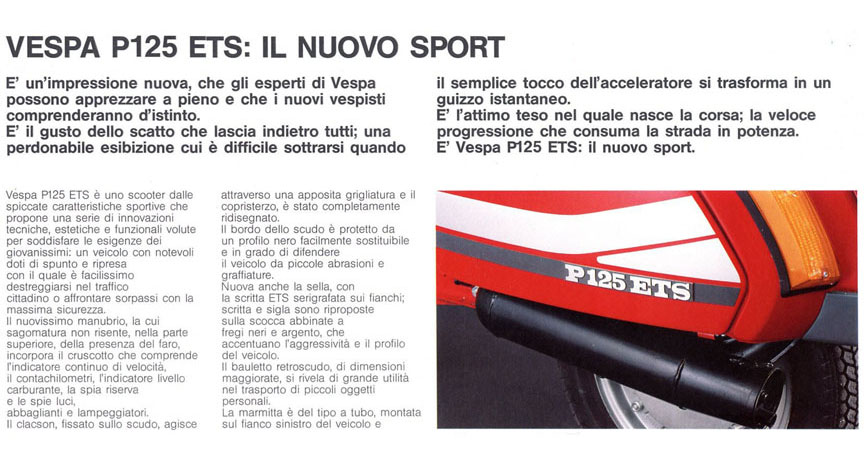 Vespa P125 ETS brochure 2
