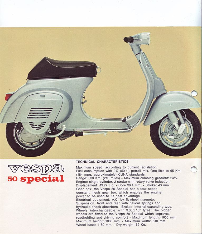 Vespa 50n and 50 Special brochure 4