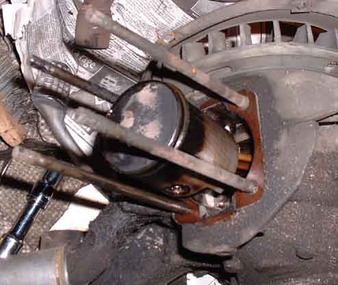 Vespa ET3 engine with the cylinder removed