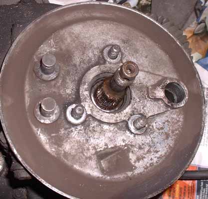 Vespa smallframe hub backing plate