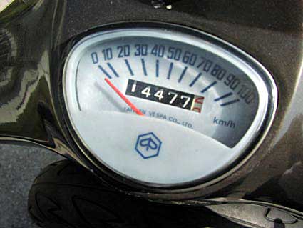 Taiwan Vespa 125 ES speedometer